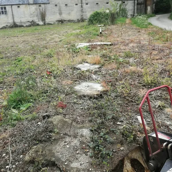Removal of tree stumps for building work in Gloucestershire